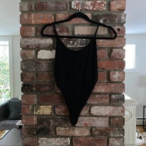 Black Low Back Bodysuit